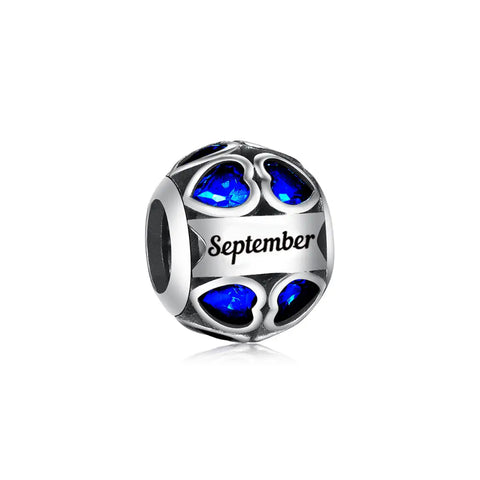 September Birthstone Heart Charm - September Birthstone Heart Charm