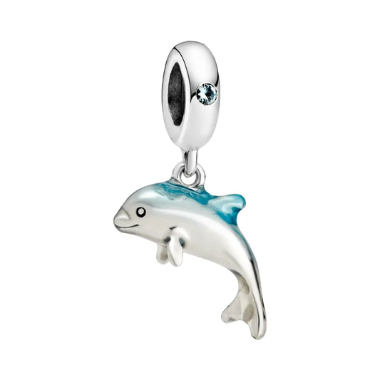 Shimmering Dolphin Dangle Charm