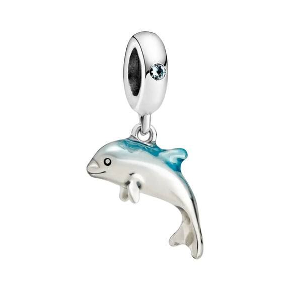 Shimmering Dolphin Dangle Charm - Shimmering Dolphin Dangle Charm