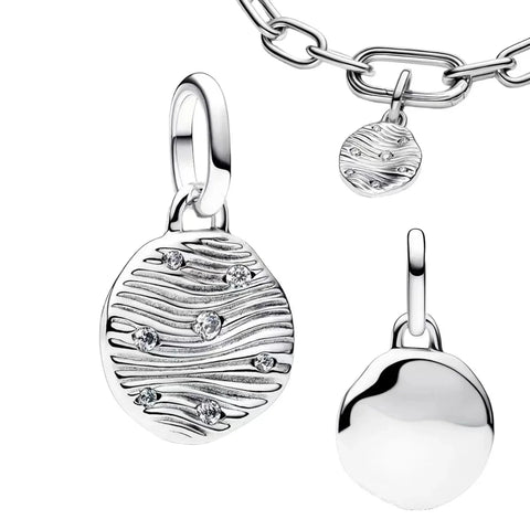 Silver And White Charms With A Wave Design Pandora Charm