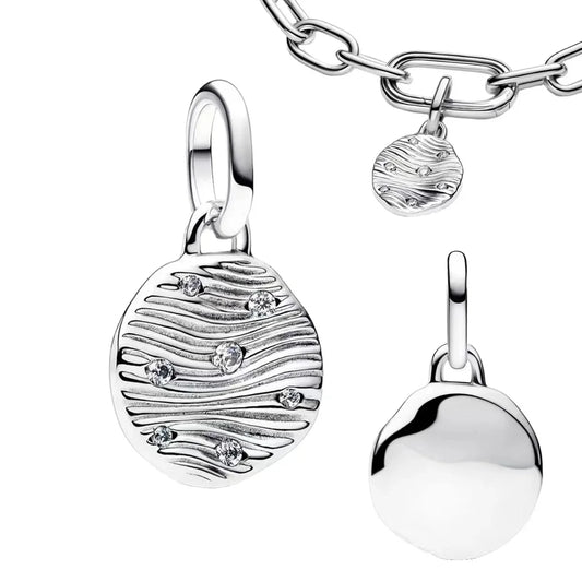 Silver And White Charms With A Wave Design Pandora Charm