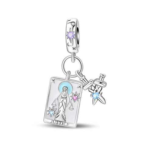 Silver Charm Picture Woman Cross Cyan - Pandora Silver Charm Picture Of Woman Cross Cyan Accent