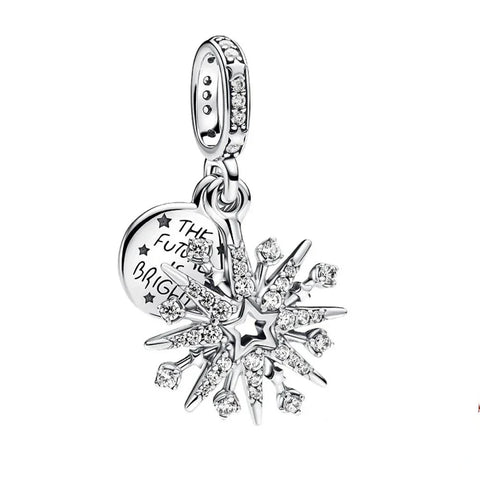 Pandora Silver Charm Star Message