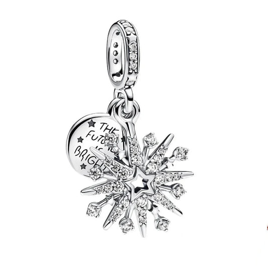 Pandora Silver Charm Star Message
