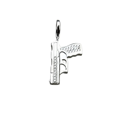 Silver Gun Charm - Silver Gun Charm - Compatible with Pandora Bracelets