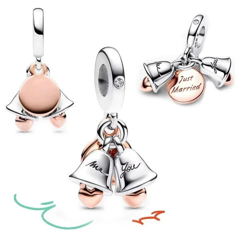 Silver Pandora Just Married Charm Red - Pandora Silver Pandora Just Married Charm Red Accent