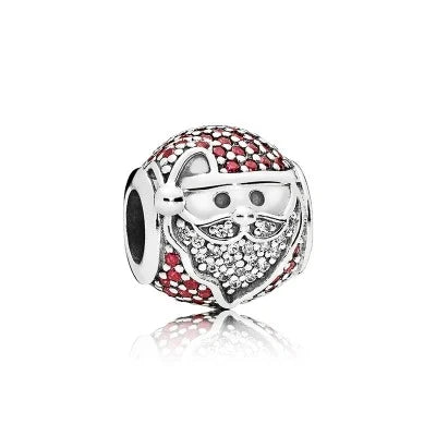 Silver Pandora Santa Claus Charm Bead Red - Pandora Silver Pandora Santa Claus Charm Bead Red Accent