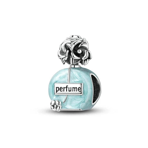 Silver Perfume Blue Sterling Charm - Silver Perfume Blue Sterling Charm - Compatible with Pandora Bracelets