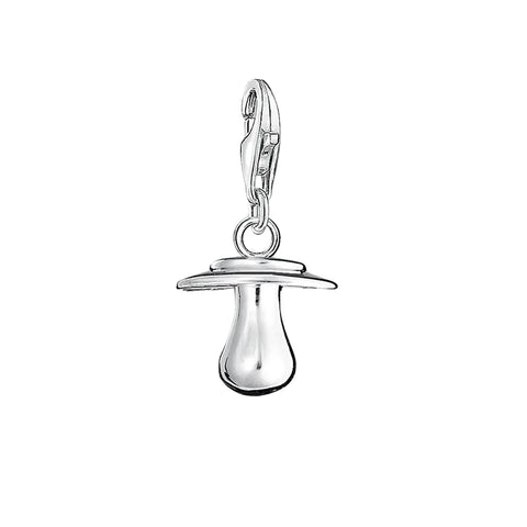 Silver Plated Pendant Babys Head Charm - Compatible with Pandora Bracelets