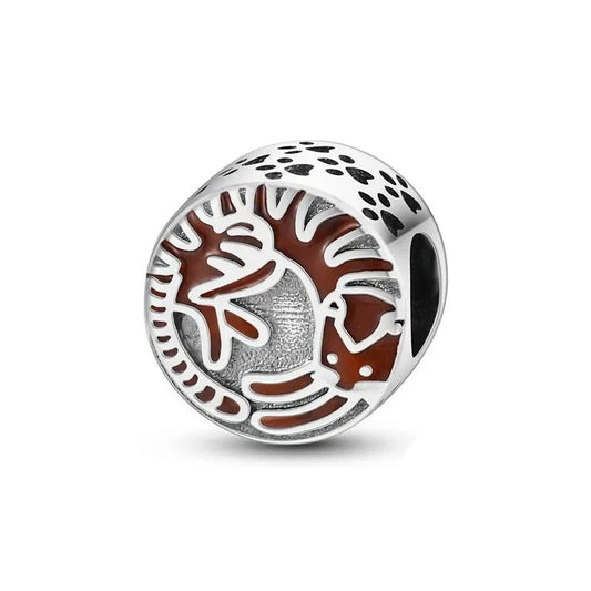Pandora Silver Red Bead Animal Design Charm Accent