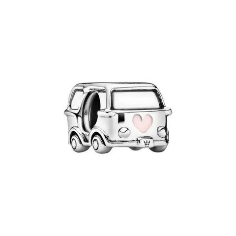 Silver Van With Heart Charm