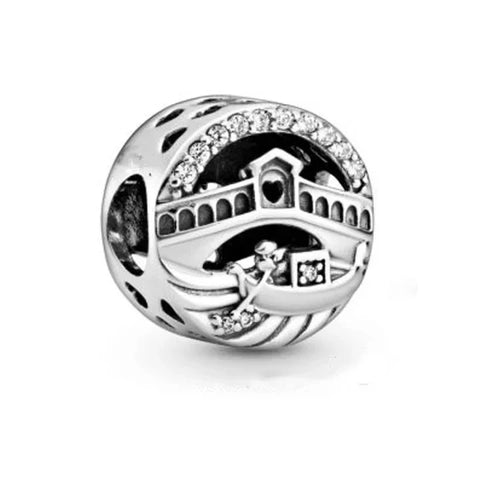 Silver With Boat And Bridge Charm - Silver With Boat And Bridge Charm