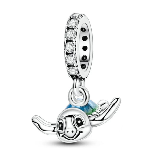 Silver With Cute Turtle Pandora Charm