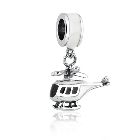 Silver With Helicopter Charm - Silver With Helicopter Charm