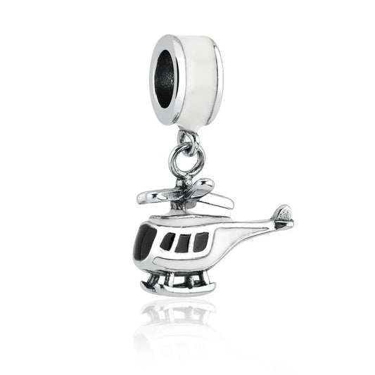 Silver With Helicopter Charm