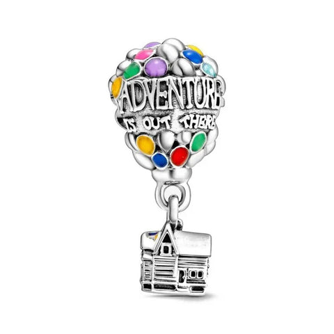 Silver With House And Balloon Charm - Silver With House And Balloon Charm