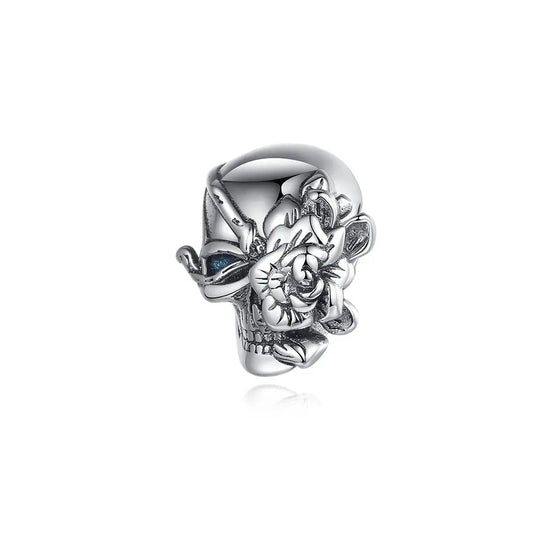 Skull and Rose Charm
