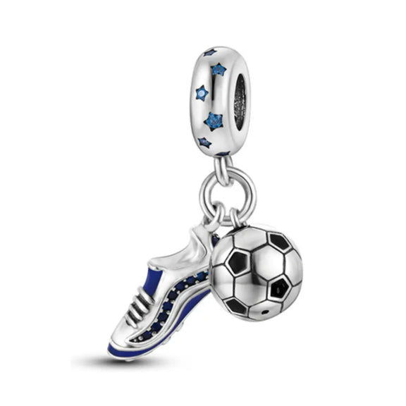 Soccer Ball and Boot Dangle Charm - Soccer Ball and Boot Dangle Charm