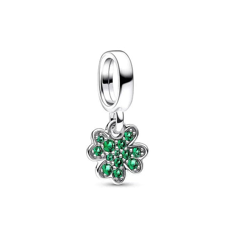 Sparkling Green Clover Charm Bracelets - Sparkling Green Clover Charm Bracelets