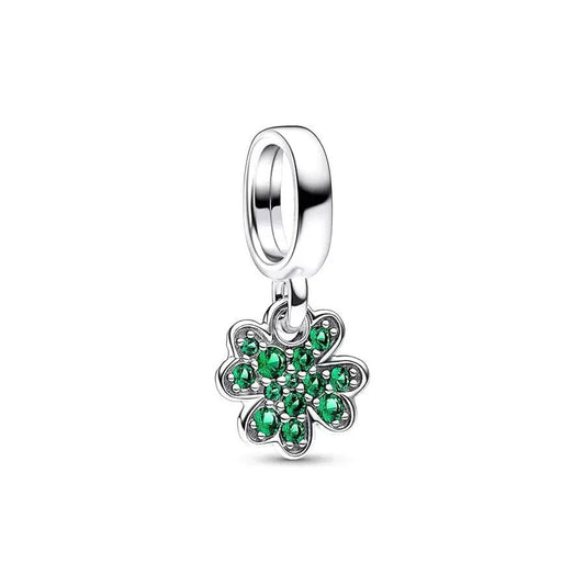 Sparkling Green Clover Charm Bracelets
