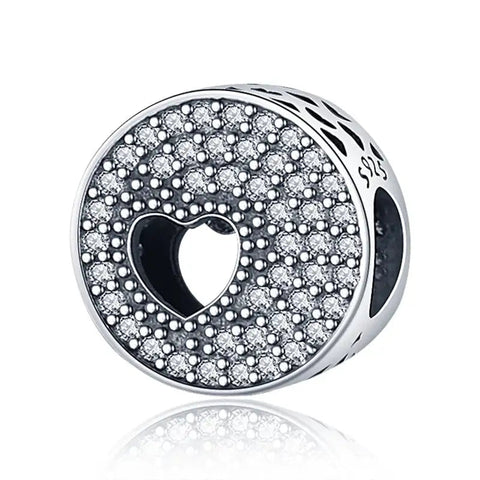 Sparkling Heart Halo Charm