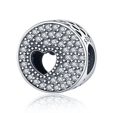 Sparkling Heart Halo Charm - Sparkling Heart Halo Charm