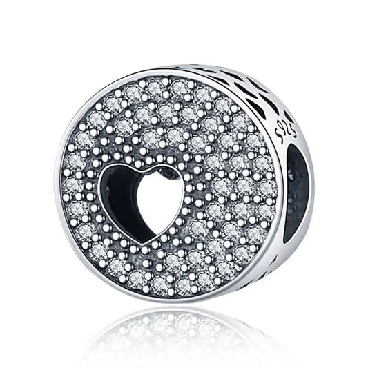 Sparkling Heart Halo Charm