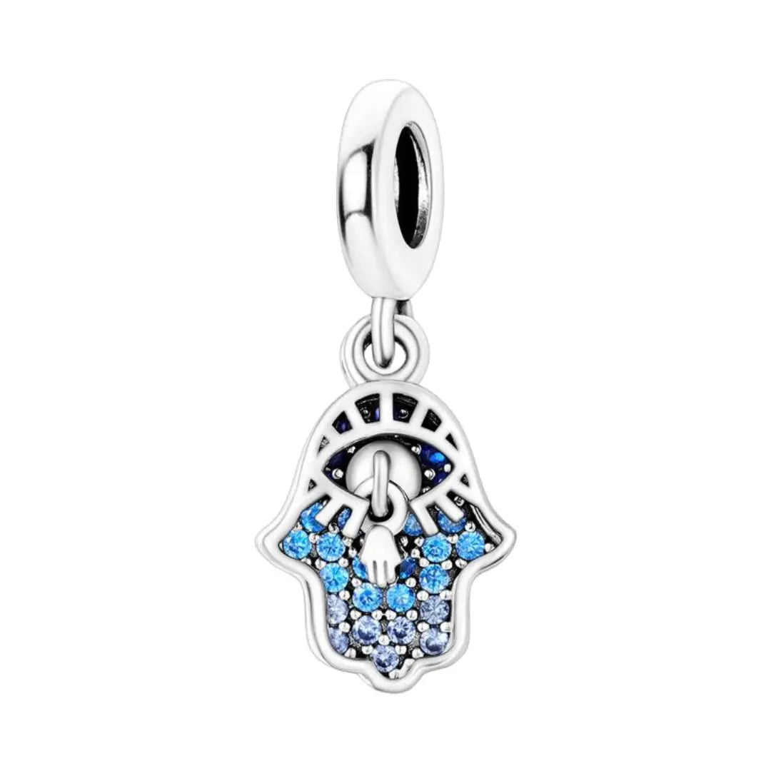 Sparkling Hamsa Double Dangle Charm