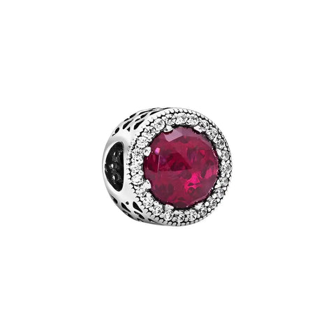 Sparkling Red Circle Charm - Sparkling Red Circle Charm