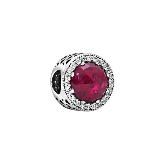 Sparkling Red Circle Charm