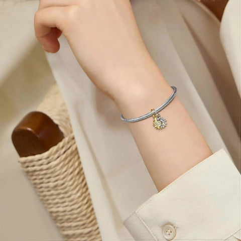 Split Sun & Moon Charm Pendant