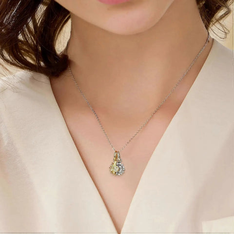 Split Sun & Moon Charm Pendant