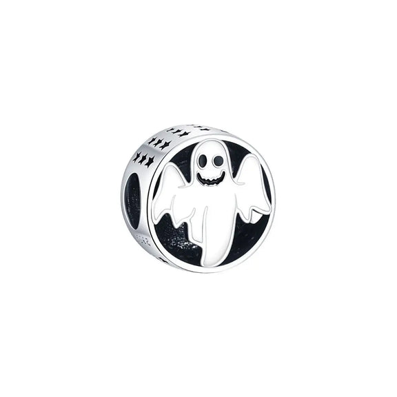 Spooky Ghost Circle Charm - Spooky Ghost Circle Charm