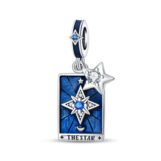 Pandora Star Charm Blue Crystals Accent