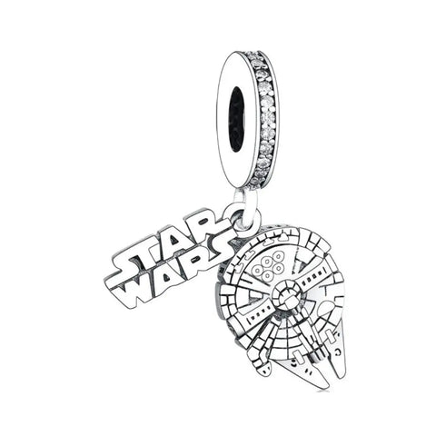 Star Wars- Silver Millennium Falcon Dangle Charm