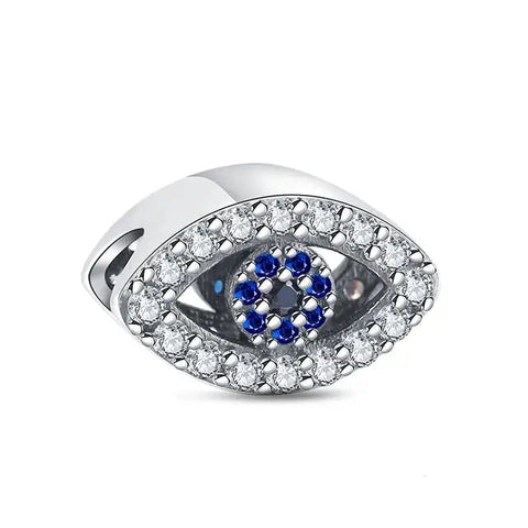 Sterling Silver Evil Eye Charm - Embrace Protection and Style