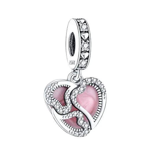 Triple Heart Double Dangle Charm