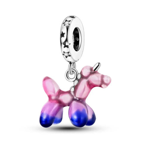 Unicorn Balloon Animal Dangle Charm - Unicorn Balloon Animal Dangle Charm