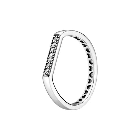 Sparkling Sterling Silver Stacking Ring - Sparkling Sterling Silver Stacking Ring