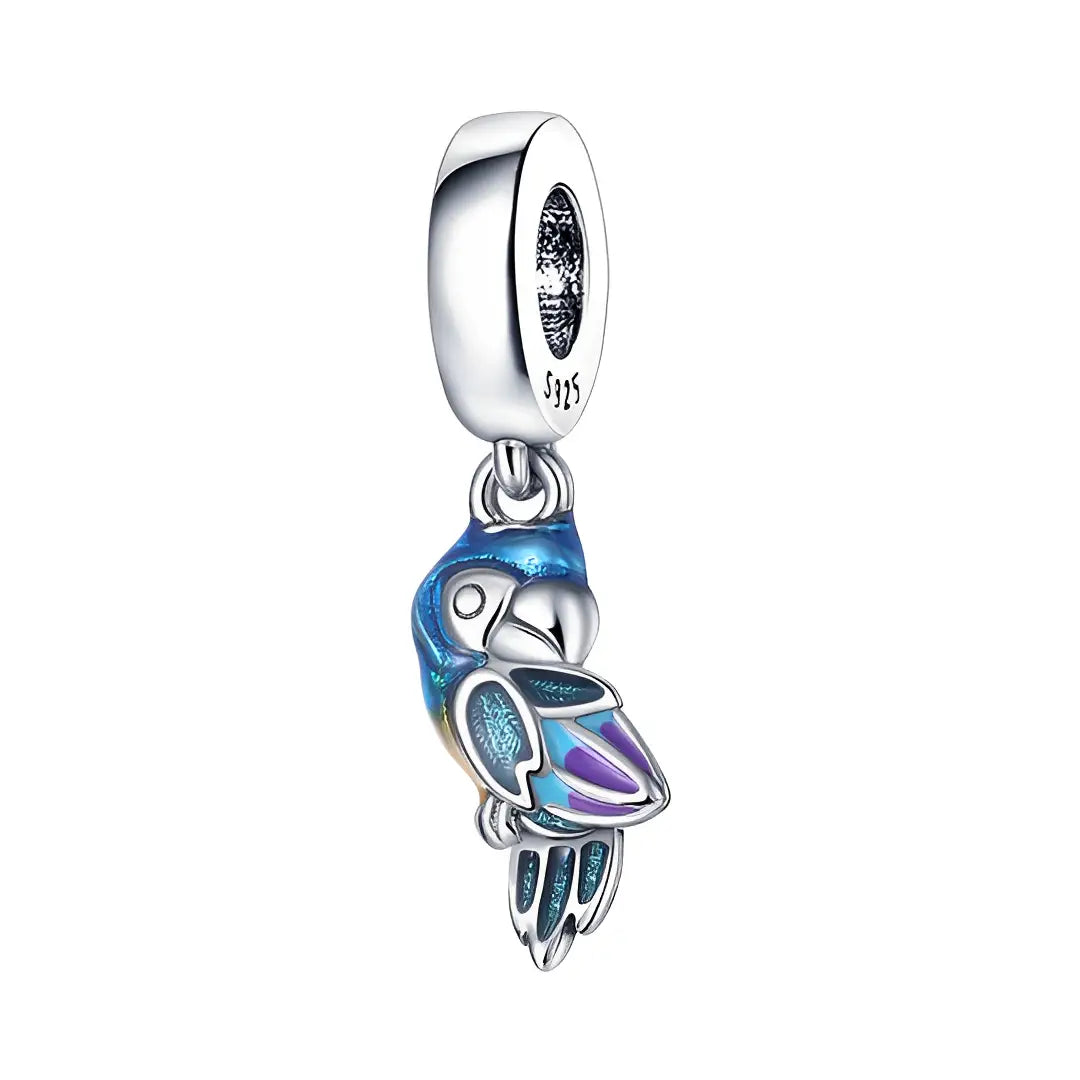 Vibrant Parrot Dangle Charm