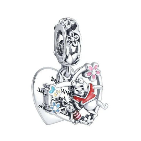 Winnie the Pooh- Pooh & Piglet Double Dangle Charm - Winnie the Pooh- Pooh & Piglet Double Dangle Charm