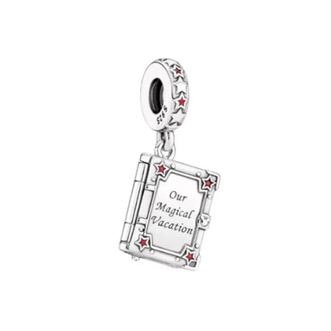 With A Book And Red Crystals Charm - With A Book And Red Crystals Charm