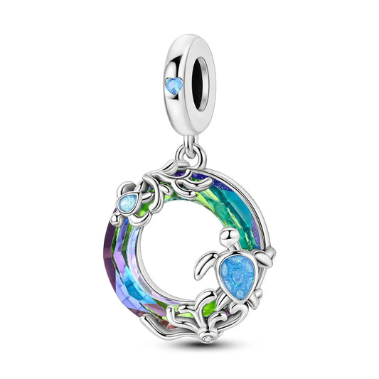 Blue And Green Circle Charm
