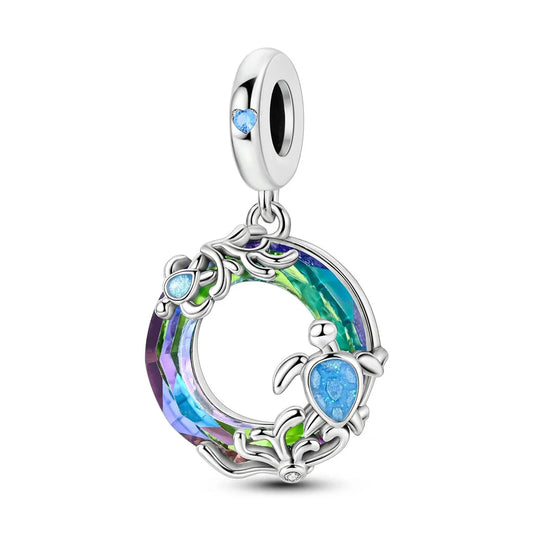 With Blue And Green Circle Pandora Charm