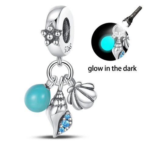 With Blue Stone And Star Charm - With Blue Stone And Star Pandora Charm