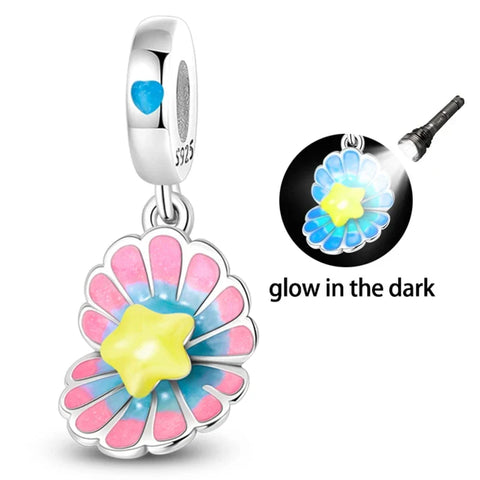 With Flower And Star Charm - With Flower And Star Pandora Charm
