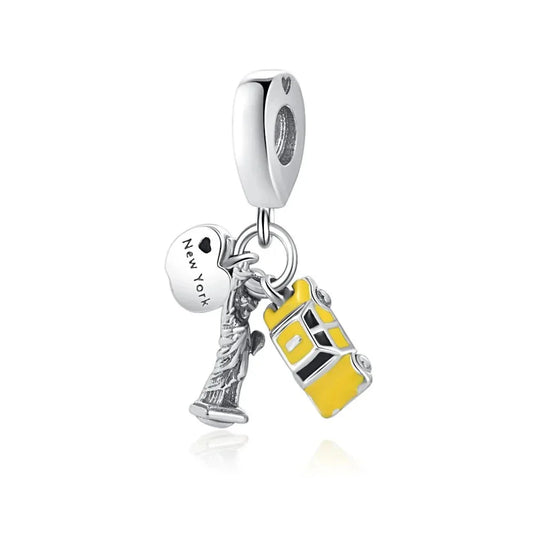 Yellow And Silver With Statue Of Liberty Charm