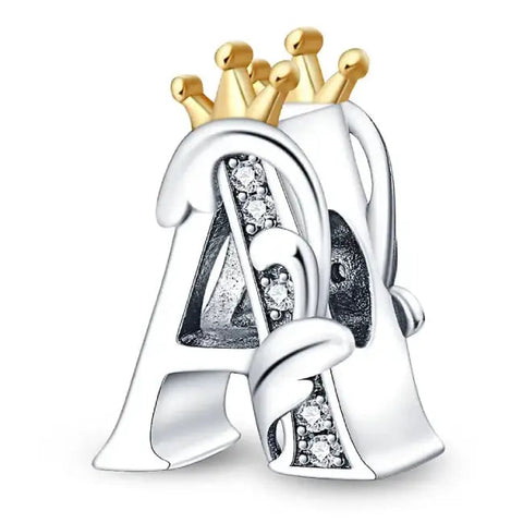 A Letter Gold Crown charm letter - A Letter Gold Crown charm letter