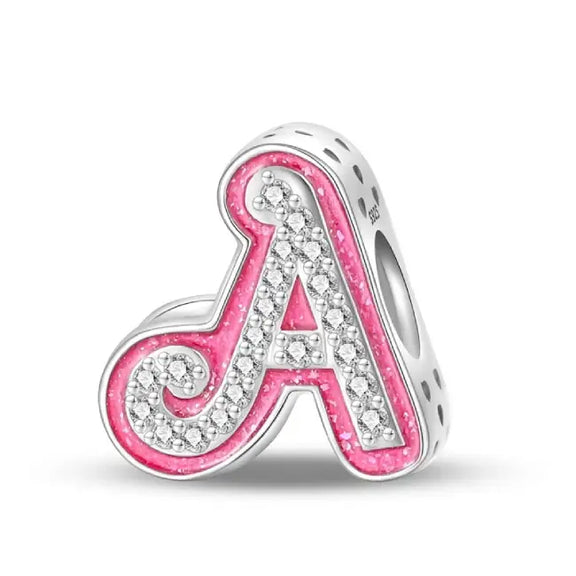 A pink charm letter - A pink charm letter for pandora bracelets