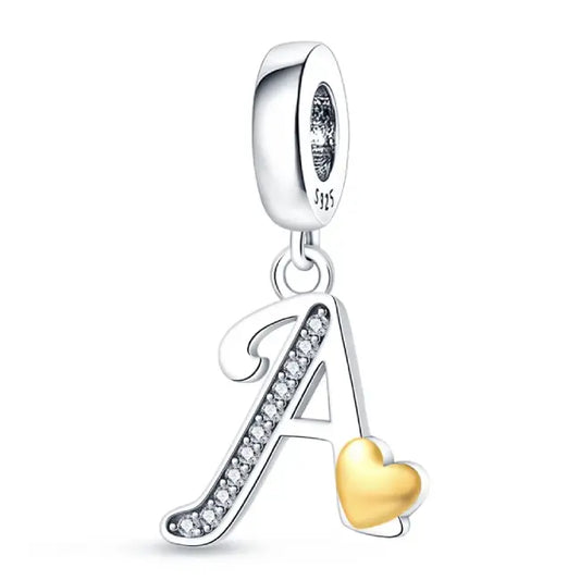 italic Letter A Charm